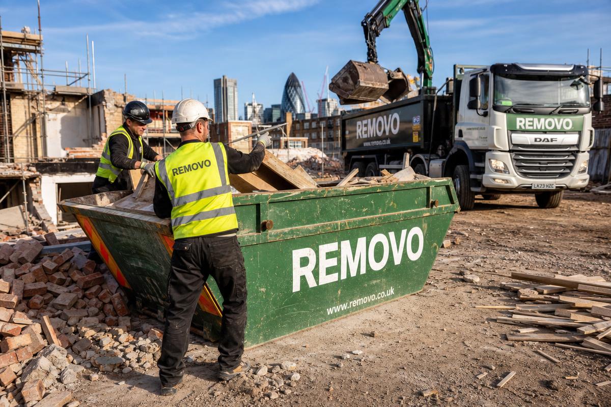 REMOVO construction site clearance removing rubble and building waste in Bromley